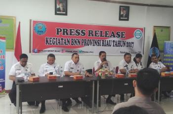 Hasil kerja BNNP Riau selama 2017, kalau dilihat angkanya kecil