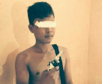 Lakukan penipuan, Polisi gadungan pakai pistol mainan dibekuk Polres Inhu
