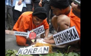 Sadis Bro ! Inilah Reka Ulang Mutilasi di Siak, Riau