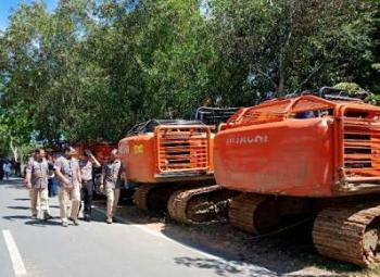 Polda Riau benarkan tangkap 3 alat berat & 2 truk di Galian C ilegal di Kampar