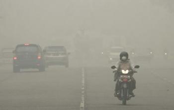 Langit kembali putih, Asap Karhutla dari Jambi & Sumsel bakal numpuk di Riau