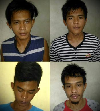 4 pria ini kabur dari sel Polsek Kampar, laporkan jika melihat, ini fotonya..