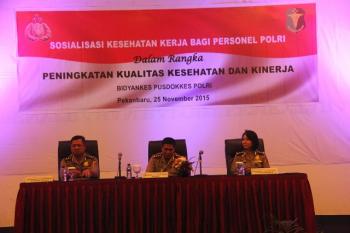 Bid Dokkes Polda Riau Taja Sosialisasi Kesehatan Kerja Bagi Personil Polri
