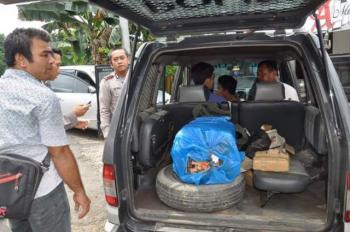 Kurir 26 kilogram ganja dari Aceh diciduk saat beli sandal di Inhu