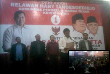 Relawan Hary Tanoe Bersama Pendeta Riau Dukung Prabowo