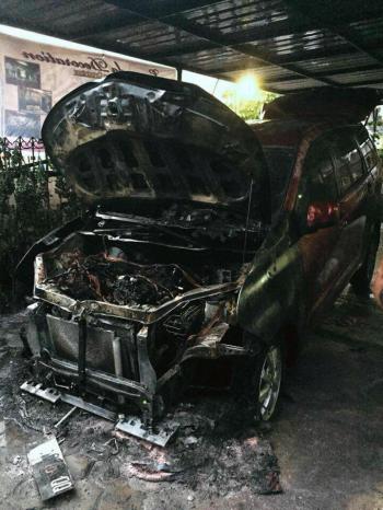 Teror lagi, mobil petinggi LAM Pekanbaru Nurhasyim dibakar