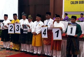Sah! Ini nomor urut para Calon Gubernur Riau