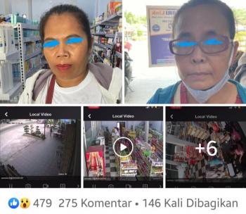 Viral, Mak-Mak Maling di Toko Sorek Mart Pelalawan Terekam Kamera CCtv