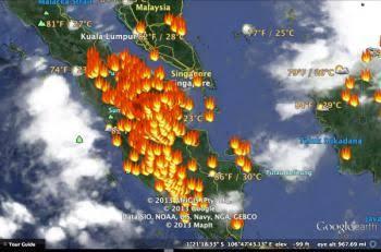 8 titik panas & 2 titik Api terdeteksi di Riau