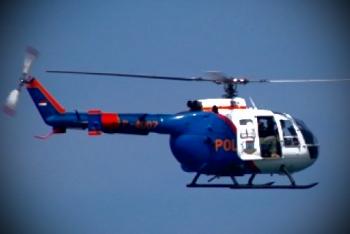 Knalpot Heli Polri rusak di landasan, Bandara Pekanbaru 1 jam ditutup
