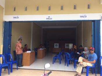 Parah, di TPS 51 Sidomulyo Barat, undangan pemilih cuma 6 orang