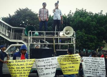 Demo KPK, Aktivis: Bebasnya Bupati Rohul Suparman ciderai aksi heroik KPK di Riau