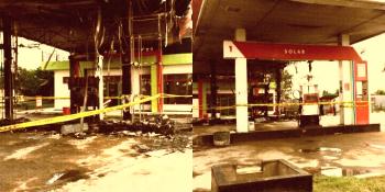 SPBU di Inhil dilalap api akibat mesin motor nyala saat isi BBM
