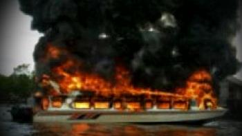 Selidiki penyebab kebakaran speedboat Bengkalis, Polisi tunggu hasil laboratorium kriminal Medan