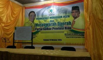 Terpilih Aklamasi saat Musda di Kampar, Indra Muchlis Adnan kembali kuasai Golkar Riau