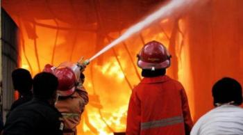 10 Kios di Pasar Palas Pangkalan Kuras Pelalawan ludes terbakar