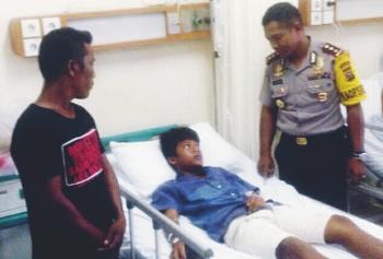 Kata Ujang usai tertembak: Curi HP Polisi untuk nelpon Ibu di Malaysia