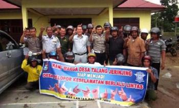 Yes ! Desa Talang Jerinjing di Inhu Jadi sebagai "Desa Pelopor Lalu Lintas"