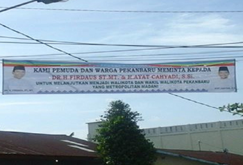 Reklame para calon Walikota Pekanbaru akan dicopot