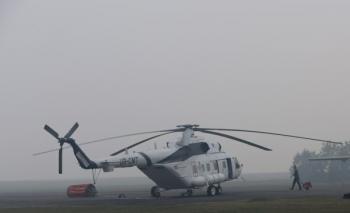 Riau dikepung titik api, 2 heli pengebom air tak bisa beroperasi