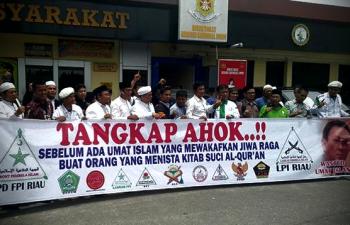 Tuduh Ahok hina agama, 23 ormas Islam melapor ke Mapolda Riau