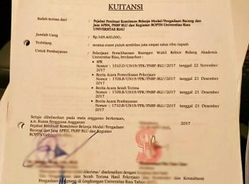 Peracik 4 Bom di UNRI diduga rekanan Rektorat