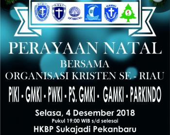 4 Desember, Gabungan Ormas Kristen se Riau gelar Natal Bersama