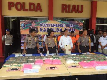 Januari-April 2018, Polda Riau Sita 118 Kilogram Sabu-sabu