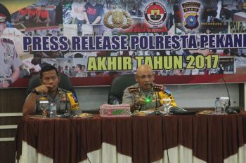Rilis akhir tahun, Polresta Pekanbaru klaim kejahatan menurun
