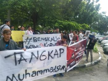 Mahasiswa Desak Polda Riau Tahan Wakil Bupati Bengkalis