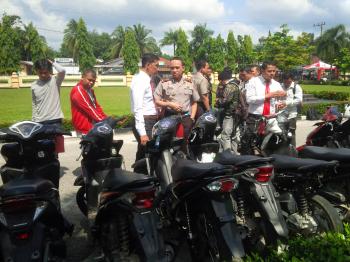 55 Kali Maling Motor, Tiga Pemuda Kampar Ditangkap Polisi