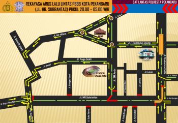 Jalan Sudirman dan Soebrantas Pekanbaru Ditutup Selama PSBB Pekanbaru