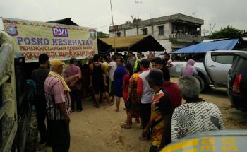 Warga Kampar berpotensi sakit akibat banjir, Polda Riau dirikan Posko Kesehatan