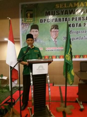 SUA "Pede" terpilih lagi jadi ketua DPC PPP Pekanbaru periode 2017-2022. Ini alasannya