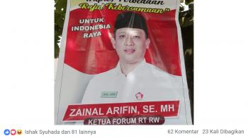 Viral! Netizen kecam poster Caleg Zainal Arifin di pohon
