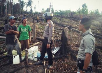 Warga Pelalawan tertangkap basah bakar lahan TNTN