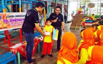 Tanam Nasionalisme, 234 SC Pekanbaru Ajak Anak TK Gambar Karikatur Pemuda