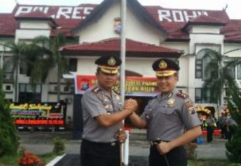 Pisah Sambut, Kapolres baru Rohil AKBP Subiantoro Soroti Karhutla