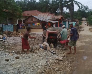 Agustus ini Proyek Drainase Jalan Tambusai Rohil Harus Rampung