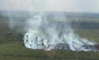 Baru 3 hari padam, lahan di Desa Tasik Serai Bengkalis terbakar lagi, Danlanud geram