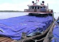 Polair Bengkalis Gagalkan Penyelundupan Dua Ton Meranti Ilegal