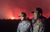 Api belum padam, Kapolda Riau & pasukan Brimob bermalam di Bengkalis