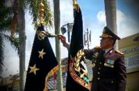 Jelang peresmian Tipe A, Polda Riau gelar prosesi pencucian Bendera Pataka