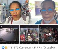 Viral, Mak-Mak Maling di Toko Sorek Mart Pelalawan Terekam Kamera CCtv