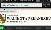 Ssstt..! Walikota Pekanbaru Berpose Close Up di Website Resmi firdausstmt.com