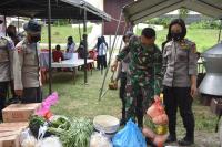 Aparat TNI Polri Dirikan Dapur Umum Untuk Warga Terdampak Corona