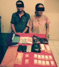 Pasangan suami istri di Kampar jualan sabu digerebek di rumahnya