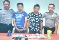 Polsek Bagan Sinembah Amankan Dua Pria  Bawa 14 Paket Sabu