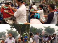 FWL DPRD Pekanbaru dan Dewan Bagikan 10 Ribu Masker