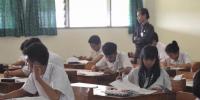 Upika Bagan Sinembah Tinjau Pelaksanaan UN SMP Hari I